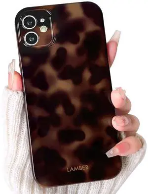 NITITOP Compatible with iPhone 12 Case Cute Stylish Leopard Print Amber Aesthetic Tortoise Design for Women Girls Men Soft TPU Shockproof Protective Cover - Brown NITITOP Compatible with iPhone 12 Case Cute Stylish Leopard Print Amber Aesthetic Tortoise Design for Women Girls Men Soft TPU Shockproof Protective Cover - Brown
