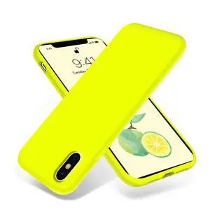 OTOFLY Liquid Silicone Gel Rubber Full Body Protection Shockproof Case for iPhone Xs/iPhone XAnti-Scratch&Fingerprint Basic-CasesCompatible with iPhone X/iPhone Xs, (Fluorescent Yellow) OTOFLY Liquid Silicone Gel Rubber Full Body Protection Shockproof Case for iPhone Xs/iPhone XAnti-Scratch&Fingerprint Basic-CasesCompatible with iPhone X/iPhone Xs, (Fluorescent Yellow)