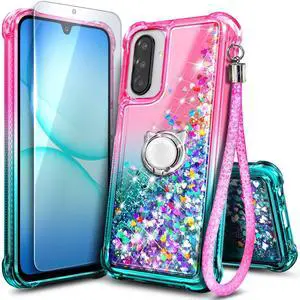 NGB Designed for Samsung Galaxy A17 5G Phone Case, Pink/Aqua | Glitter Liquid Sparkle Cute Cover for Women Girls Kids | with Screen Protector & Ring Holder & Wrist Strap Lanyard NGB Designed for Samsung Galaxy A17 5G Phone Case, Pink/Aqua | Glitter Liquid Sparkle Cute Cover for Women Girls Kids | with Screen Protector & Ring Holder & Wrist Strap Lanyard