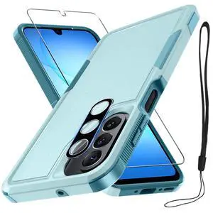RMOCR Case for Samsung Galaxy A17 5G Phone Cover with Screen Protector+Camera Lens Cover,Military Grade Heavy Duty Shockproof PhoneCase with Wrist Lanyard Strap for Sam A17,Mint Green RMOCR Case for Samsung Galaxy A17 5G Phone Cover with Screen Protector+Camera Lens Cover,Military Grade Heavy Duty Shockproof PhoneCase with Wrist Lanyard Strap for Sam A17,Mint Green