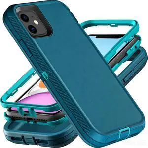 YmhxcY iPhone 12 Case & 12 Pro Case, Heavy Duty Shockproof 3-Layer Protection, Compatible Blue/Turquoise (6.1 inch) YmhxcY iPhone 12 Case & 12 Pro Case, Heavy Duty Shockproof 3-Layer Protection, Compatible Blue/Turquoise (6.1 inch)