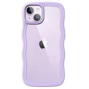 JETech Cute Case for iPhone 14 6.1-Inch, Wave Frame Curly Shape Shockproof Phone Cover for Women and Girls, Clear Hard PC Back (Purple) JETech Cute Case for iPhone 14 6.1-Inch, Wave Frame Curly Shape Shockproof Phone Cover for Women and Girls, Clear Hard PC Back (Purple)