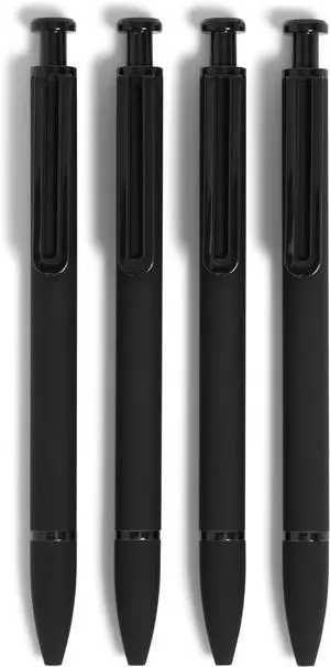 U Brands Midnight Monterey Ballpoint Pens, 4 Count, Black Soft Touch, Painted Black Details, Bold (1.0 mm) Point, Black Ink U Brands Midnight Monterey Ballpoint Pens, 4 Count, Black Soft Touch, Painted Black Details, Bold (1.0 mm) Point, Black Ink