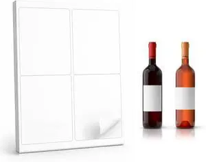 Wine Bottle Labels Waterproof, 40 Blank Printable Vinyl Stickers 4x5 Inch for Inkjet Printer - Self-Adhesive Wine Label Sticker Paper for 750ml Bottles, Wedding Favors, Champagne, Homemade Wine Bottle Labels Waterproof, 40 Blank Printable Vinyl Stickers 4x5 Inch for Inkjet Printer - Self-Adhesive Wine Label Sticker Paper for 750ml Bottles, Wedding Favors, Champagne, Homemade