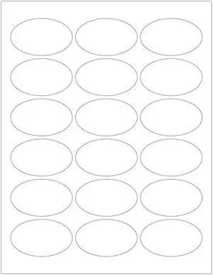 ChromaLabel 1.50 x 2.50 Inch Oval Printable Sticker, Laser Printer Sticker Paper, Printable Labels for Inkjet Printer, 450 Labels per Pack (25 Sheets), White Paper Stickers ChromaLabel 1.50 x 2.50 Inch Oval Printable Sticker, Laser Printer Sticker Paper, Printable Labels for Inkjet Printer, 450 Labels per Pack (25 Sheets), White Paper Stickers