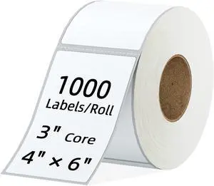 1000 Pcs 3" Core 4"x6" 3-Proof Industrial Direct Thermal Labels Compatible for Zebra 220Xi4 ZT510 ZT & Xi &ZM Series Datamax NATO Intermec Thermal Printer Commercial Grade No Ribbon Needed 1000 Pcs 3" Core 4"x6" 3-Proof Industrial Direct Thermal Labels Compatible for Zebra 220Xi4 ZT510 ZT & Xi &ZM Series Datamax NATO Intermec Thermal Printer Commercial Grade No Ribbon Needed
