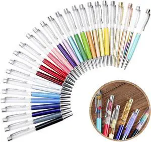 Colorful Fillable Ink Empty Tube Ballpoint Pens Floating DIY Pens,Building Your Favorite Liquid Sand for Easter Gift 27 Pack Colorful Fillable Ink Empty Tube Ballpoint Pens Floating DIY Pens,Building Your Favorite Liquid Sand for Easter Gift 27 Pack