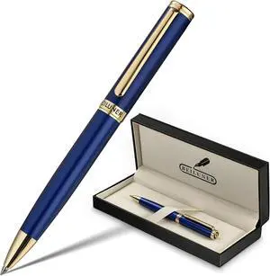 BEILUNER Blue Lacquer Gel Pen - Stunning Luxury Pen with 24K Gold Finish, ADMOK Black Refill, Executive Gift Set for Family & Friends, Writing, Fancy, Office, Retractable Pens BEILUNER Blue Lacquer Gel Pen - Stunning Luxury Pen with 24K Gold Finish, ADMOK Black Refill, Executive Gift Set for Family & Friends, Writing, Fancy, Office, Retractable Pens