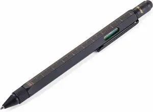 TROIKA CONSTRUCTION Multitasking Ballpoint Pen - PIP20/BG - Black/Gold - Centimetre and Inch Ruler - 1:20 m and 1:50 m Scale - Spirit Level - Slotted and Phillips Screwdriver - Stylus TROIKA CONSTRUCTION Multitasking Ballpoint Pen - PIP20/BG - Black/Gold - Centimetre and Inch Ruler - 1:20 m and 1:50 m Scale - Spirit Level - Slotted and Phillips Screwdriver - Stylus