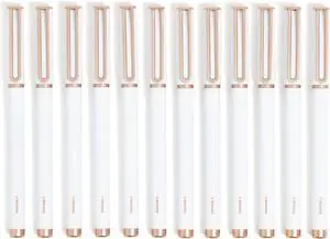 U Brands Catalina Felt Tip Pens, Set of 12, White and Rose Gold, Medium (0.7 mm) Point, Black Ink U Brands Catalina Felt Tip Pens, Set of 12, White and Rose Gold, Medium (0.7 mm) Point, Black Ink