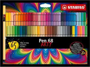 STABILO - Pen 68 - Premium Fibre-Tip Pen - ARTY - Pack of 65 - Assorted colors STABILO - Pen 68 - Premium Fibre-Tip Pen - ARTY - Pack of 65 - Assorted colors
