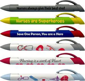 Greeting Pen Nurse Appreciation Rotating Message Pen Set - 6 Unique Nurse Designs Each with a Printed Message and 4 Rotating Appreciation Messages, Thoughtful Nurses Gift - 6 Count Greeting Pen Nurse Appreciation Rotating Message Pen Set - 6 Unique Nurse Designs Each with a Printed Message and 4 Rotating Appreciation Messages, Thoughtful Nurses Gift - 6 Count