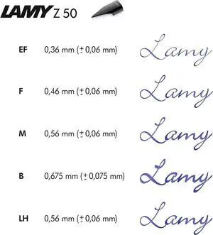 Lamy Z 50 Bold Nib Set - Black Lamy Z 50 Bold Nib Set - Black