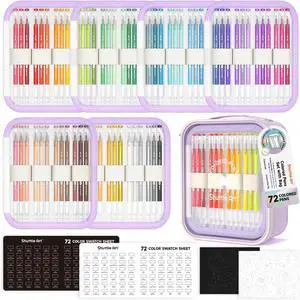 Shuttle Art Colored Pens, 72 Vibrant Colors Cute Journal Pens 0.6mm Fine Point Colored Gel Pens for Black Paper in Portable Bag for Coloring Writing Drawing Journaling Note Taking School Office Home Shuttle Art Colored Pens, 72 Vibrant Colors Cute Journal Pens 0.6mm Fine Point Colored Gel Pens for Black Paper in Portable Bag for Coloring Writing Drawing Journaling Note Taking School Office Home
