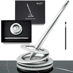 Ovatt Hoverpen Interstellar - Space Silver, Ballpoint Pen, Unique Conversational Starter, Premium Futuristic Design, Precision Flow Ink, Schmidt Ballpoint Cartridges (Silver) Ovatt Hoverpen Interstellar - Space Silver, Ballpoint Pen, Unique Conversational Starter, Premium Futuristic Design, Precision Flow Ink, Schmidt Ballpoint Cartridges (Silver)