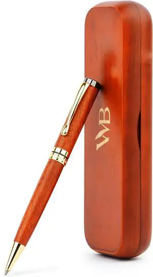 Wordsworth and Black Ballpoint Pen Set - Stunning Luxury Pen Bamboo Cherrywood Gold Finish, Refillable, Best Ball Pen for Men & Women, Black Ink Refill, Elegant, Point Pen Wordsworth and Black Ballpoint Pen Set - Stunning Luxury Pen Bamboo Cherrywood Gold Finish, Refillable, Best Ball Pen for Men & Women, Black Ink Refill, Elegant, Point Pen