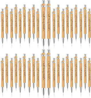 Yeaqee 100 Pcs Jesus Loves You Pen Bulk Christian Ballpoint Bamboo Bible Inspirational Black Ink Writing Pen Gifts for Teacher End of Years, Father's Day, VBS Appreciation Party Favors Yeaqee 100 Pcs Jesus Loves You Pen Bulk Christian Ballpoint Bamboo Bible Inspirational Black Ink Writing Pen Gifts for Teacher End of Years, Father's Day, VBS Appreciation Party Favors