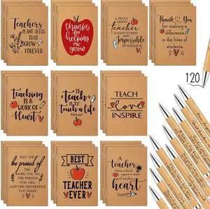 Kosiz 240 Pcs Graduation Teacher Appreciation Gifts Bulk Thank You Kraft Notebooks Inspirational Bamboo Ballpoint Pen Mini Journal Notebook End of Gift Ideas for Teachers School Team Group Women Men Kosiz 240 Pcs Graduation Teacher Appreciation Gifts Bulk Thank You Kraft Notebooks Inspirational Bamboo Ballpoint Pen Mini Journal Notebook End of Gift Ideas for Teachers School Team Group Women Men