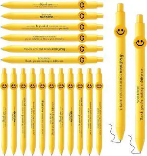 Fuutreo 50 Pcs Funny Pens Employee Appreciation Gifts Smile Face Coworker Inspirational Motivational Quotes Ballpoint Pens for Coworker Staff Team Office(Motivational) Fuutreo 50 Pcs Funny Pens Employee Appreciation Gifts Smile Face Coworker Inspirational Motivational Quotes Ballpoint Pens for Coworker Staff Team Office(Motivational)
