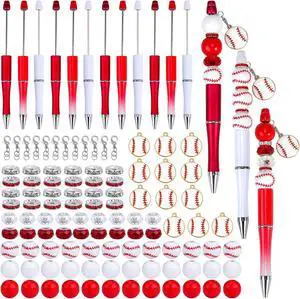 12 Pcs Beadable Pens Diy Assorted Bead Pens Wood Bead Crystal Spacer Beads Black Ink Diy Ballpoint Pen Set Baseball Pendant For Women School Office Supplies Diy Gift Crafts 12 Pcs Beadable Pens Diy Assorted Bead Pens Wood Bead Crystal Spacer Beads Black Ink Diy Ballpoint Pen Set Baseball Pendant For Women School Office Supplies Diy Gift Crafts
