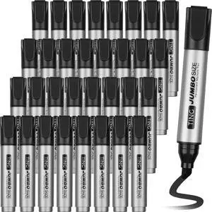 Fuutreo 32 Pcs Jumbo Permanent Markers Bulk Large Chisel Tip Permanent Markers Waterproof Jumbo Pens Quick Drying Office Supplies(Black) Fuutreo 32 Pcs Jumbo Permanent Markers Bulk Large Chisel Tip Permanent Markers Waterproof Jumbo Pens Quick Drying Office Supplies(Black)