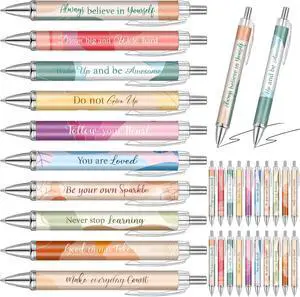 Yeaqee 50 Pcs Motivational Pens Bulk with Different Inspirational Quotes for Women Gifts Inspirational Ballpoint Pens Bulk for Students Teachers Office School Team Events(Boho Style) Yeaqee 50 Pcs Motivational Pens Bulk with Different Inspirational Quotes for Women Gifts Inspirational Ballpoint Pens Bulk for Students Teachers Office School Team Events(Boho Style)