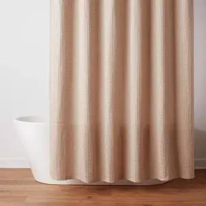 Waffle Weave Shower Curtain-Durable fabric for long-lasting use Waffle Weave Shower Curtain-Durable fabric for long-lasting use