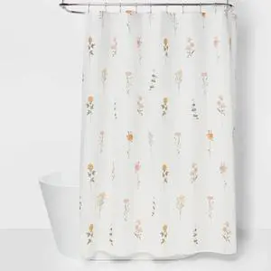 Climbing Floral Shower Curtain Pink Climbing Floral Shower Curtain Pink