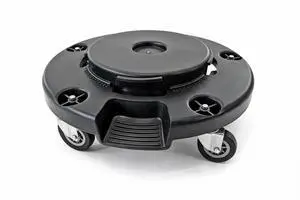 Trash Can Dolly | Heavy-Duty Plastic | 5 Casters | Foot Stabilizer | 460 Lb. Capacity (Black) Trash Can Dolly | Heavy-Duty Plastic | 5 Casters | Foot Stabilizer | 460 Lb. Capacity (Black)