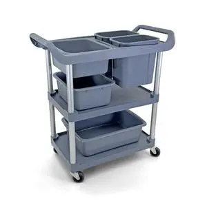 Commercial Restaurant Utility Storage Cart | 5 Bus Tubs Boxes | Multi-Function Mobile Shelving Units Organizer for Hotel | Kitchen | Gray. Commercial Restaurant Utility Storage Cart | 5 Bus Tubs Boxes | Multi-Function Mobile Shelving Units Organizer for Hotel | Kitchen | Gray.