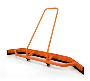 Heavy Duty Commercial Floor Squeegee with Wheels, Extra Wide 59" Curved Water Squeegee with 37" Push Handle, Orange Metal Frame & Black Blade for Warehouse, Garage & Industrial Floor Cleaning Heavy Duty Commercial Floor Squeegee with Wheels, Extra Wide 59" Curved Water Squeegee with 37" Push Handle, Orange Metal Frame & Black Blade for Warehouse, Garage & Industrial Floor Cleaning
