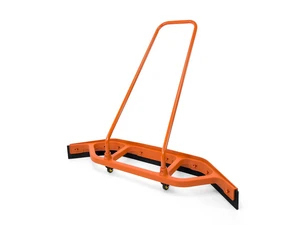 Heavy Duty Commercial Floor Squeegee with Wheels, Extra Wide 47" Curved Water Squeegee with 37" Push Handle, Orange Metal Frame & Black Blade for Warehouse, Garage & Industrial Floor Cleaning Heavy Duty Commercial Floor Squeegee with Wheels, Extra Wide 47" Curved Water Squeegee with 37" Push Handle, Orange Metal Frame & Black Blade for Warehouse, Garage & Industrial Floor Cleaning