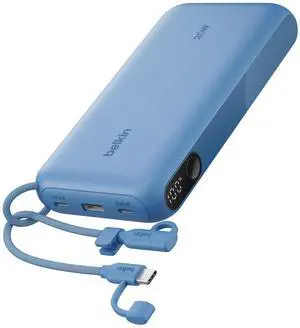Portable Charger, USB-C Power Bank 20,000mAh w/ 2X USB-C Ports & 1x A Port, Digital Battery Display, 20W Charging - iPhone 17, Air, Pro, Samsung Galaxy S25, Pixel 10, iPad, & More - Blue Portable Charger, USB-C Power Bank 20,000mAh w/ 2X USB-C Ports & 1x A Port, Digital Battery Display, 20W Charging - iPhone 17, Air, Pro, Samsung Galaxy S25, Pixel 10, iPad, & More - Blue