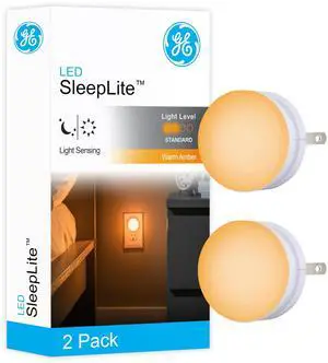 SleepLite LED Night Light, 2 Pack, Dusk-to-Dawn Sensor, Sleep Light, Dim Light, Warm Amber, Compact, Ideal for Bedroom, Nursery, Bathroom, Hallway, 45247, 2 Count SleepLite LED Night Light, 2 Pack, Dusk-to-Dawn Sensor, Sleep Light, Dim Light, Warm Amber, Compact, Ideal for Bedroom, Nursery, Bathroom, Hallway, 45247, 2 Count