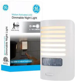 LED Night Light, Motion Sensing, Dimmable, Louver Shade, White, Plug-in, UL-Certified, Ideal Nightlight for Bedroom, Bathroom, Kitchen, Hallway and More, 67555 LED Night Light, Motion Sensing, Dimmable, Louver Shade, White, Plug-in, UL-Certified, Ideal Nightlight for Bedroom, Bathroom, Kitchen, Hallway and More, 67555