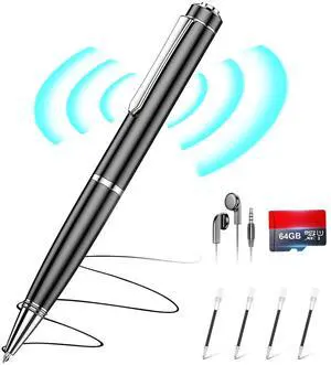 64GB Digital Voice Recorder - Digital Voice Activated Recorder with AI-Intelligent Noise Reduction, Voice Activated Sound Audio Tap Recorder Device for Lectures Meetings, Work, Interviews 64GB Digital Voice Recorder - Digital Voice Activated Recorder with AI-Intelligent Noise Reduction, Voice Activated Sound Audio Tap Recorder Device for Lectures Meetings, Work, Interviews