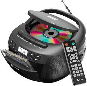 CD + Cassette Tape Player, Bluetooth CD Boombox, AM/FM Radio, Stereo Sound, Remote, CD and Cassette Player Combo, Tape Recording, USB Drive, AUX CD + Cassette Tape Player, Bluetooth CD Boombox, AM/FM Radio, Stereo Sound, Remote, CD and Cassette Player Combo, Tape Recording, USB Drive, AUX