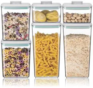 Airtight Food Storage Container Sets with Lids 6Pcs Pop Containers for Kitchen Pantry Organization BPA-Free Stackable Kitchen Storage Containers for Cereal Flour Sugar (0.5, 1.2, 1.8qt)*2 Airtight Food Storage Container Sets with Lids 6Pcs Pop Containers for Kitchen Pantry Organization BPA-Free Stackable Kitchen Storage Containers for Cereal Flour Sugar (0.5, 1.2, 1.8qt)*2