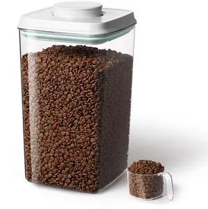 Dog Food Storage Container with 130ml Scoop 4L/4.2qt Airtight Dog Food Container for Kibble & Treats, BPA-Free Cat Food Storage Container, Stackable Pop Lid Plastic Container with Lid Dog Food Storage Container with 130ml Scoop 4L/4.2qt Airtight Dog Food Container for Kibble & Treats, BPA-Free Cat Food Storage Container, Stackable Pop Lid Plastic Container with Lid