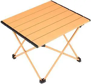 Portable Camping Table,Folding Side Table Aluminum Top for Outdoor Cooking, Hiking, Travel, Picnic (Apricot-Small) Portable Camping Table,Folding Side Table Aluminum Top for Outdoor Cooking, Hiking, Travel, Picnic (Apricot-Small)