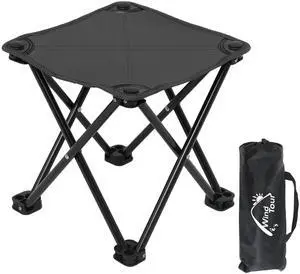 Portable Folding Camping Stool Outdoor Camping Lightweight Samll Chair for Fishing Hiking Gardening and Beach with Carry Bag (Medium Black -1) Portable Folding Camping Stool Outdoor Camping Lightweight Samll Chair for Fishing Hiking Gardening and Beach with Carry Bag (Medium Black -1)