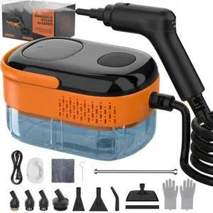 Steam Cleaner for Home & Car-Portable Handheld Steamer for Cleaning with 3-Level Handle, 15s Heat-Up, Large Tank, 16 Accessories - Clean Grease, Grout, Tile, Floor, Couch, Dirt, Furniture Steam Cleaner for Home & Car-Portable Handheld Steamer for Cleaning with 3-Level Handle, 15s Heat-Up, Large Tank, 16 Accessories - Clean Grease, Grout, Tile, Floor, Couch, Dirt, Furniture