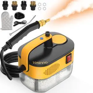 Heavy Duty Steam Cleaner for Home, Fast Heating & 1.2L Tank Handheld Steam Cleaner, 6-Level Adjustable Pressurized Steamer for Cleaning with 11 Accessories for Car, Grout, Tile, Floor and More(Yellow) Heavy Duty Steam Cleaner for Home, Fast Heating & 1.2L Tank Handheld Steam Cleaner, 6-Level Adjustable Pressurized Steamer for Cleaning with 11 Accessories for Car, Grout, Tile, Floor and More(Yellow)