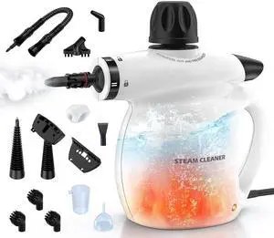 Steam Cleaner, Pressurized Handheld 13pcs Multi-Purpose Natural Deep Cleaning Steamer, Portable Steamer for Cleaning Home, Grout, Kitchen, Car, Window, Upholstery, Bathroom and Clothes, White Steam Cleaner, Pressurized Handheld 13pcs Multi-Purpose Natural Deep Cleaning Steamer, Portable Steamer for Cleaning Home, Grout, Kitchen, Car, Window, Upholstery, Bathroom and Clothes, White