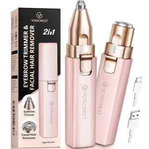 Rechargeable Facial Hair Remover for Women: 2 in 1 Electric Eyebrow and Facial Hair Remover - Suitable for Middle-aged Womens Eyebrow, Chin, and Cheek Trimming - with Built-in LED Light(Pink) Rechargeable Facial Hair Remover for Women: 2 in 1 Electric Eyebrow and Facial Hair Remover - Suitable for Middle-aged Womens Eyebrow, Chin, and Cheek Trimming - with Built-in LED Light(Pink)