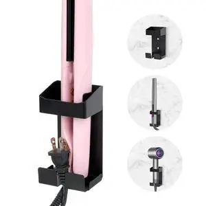 Curling Iron Holder, Hot Tools Holder, Hair Dryer and Curling Iron Holder Wall Mounted, Hair Tool Organizer for Holds Hair Dryer and Flat Iron and Curling Curling Iron Holder, Hot Tools Holder, Hair Dryer and Curling Iron Holder Wall Mounted, Hair Tool Organizer for Holds Hair Dryer and Flat Iron and Curling