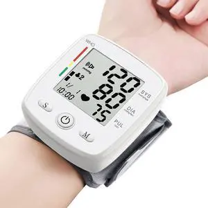 Blood Pressure Monitor Digital Wrist BP Machine Automatic BP Cuff (5.3 to 7.7 in) with 2 Users 180 Memory Voice Large LCD Display Adjustable Cuff USB Charging Carrying Case,White Blood Pressure Monitor Digital Wrist BP Machine Automatic BP Cuff (5.3 to 7.7 in) with 2 Users 180 Memory Voice Large LCD Display Adjustable Cuff USB Charging Carrying Case,White