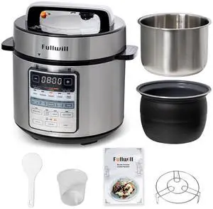 Electric Pressure Cooker 6QT Dual Pots, 12 in 1 MultiFunction Cooker with 304 Stainless Steel & Ceramic Pots, Pressure Cook, Soup, Porridge, Yogurt, Meat Stew, Rice, Poultry, Beans and More Electric Pressure Cooker 6QT Dual Pots, 12 in 1 MultiFunction Cooker with 304 Stainless Steel & Ceramic Pots, Pressure Cook, Soup, Porridge, Yogurt, Meat Stew, Rice, Poultry, Beans and More