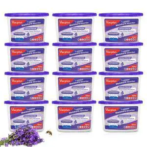 Moisture Absorbers, 10.5 Oz Humidity Absorber Boxes Attracts Extra Moisture from Your Bathroom, Closet, Kitchen & Study, Dehumidifier, Odor Eliminator for Closet (Lavender Scent), 12 Packs Moisture Absorbers, 10.5 Oz Humidity Absorber Boxes Attracts Extra Moisture from Your Bathroom, Closet, Kitchen & Study, Dehumidifier, Odor Eliminator for Closet (Lavender Scent), 12 Packs