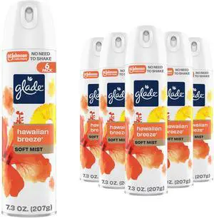 Air Freshener Room Spray, Hawaiian Breeze Scent, Odor Fighting to Deliver Long Lasting Freshness, 7.3 Oz, 6 Count Air Freshener Room Spray, Hawaiian Breeze Scent, Odor Fighting to Deliver Long Lasting Freshness, 7.3 Oz, 6 Count